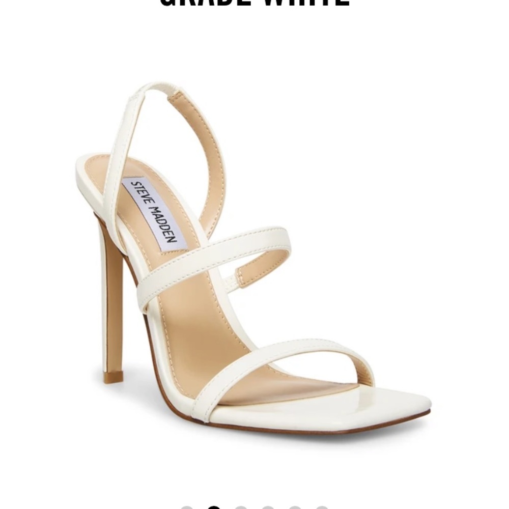 *NEW IN BOX* Steve Madden Grade White Sandal Heel